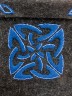 Валенки-самовалки "Кельтский орнамент" короткие черные на подошве