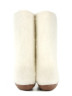 Валенки-самовалки длинноворсовые высокие белые с пятками на подошве