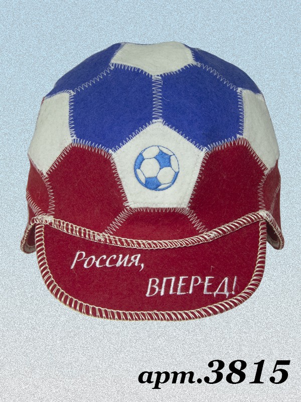 Шапка (кепка) для бани "Мяч. Россия, вперед!" (3815)