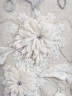 Валенки-самовалки "Жемчужные хризантемы" высокие белые на подошве