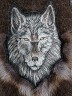 Валенки-самовалки "Волк вожак" высокие черные на подошве