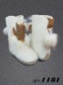 Валенки-самовалки "Рысь" длинноворсовые высокие белые на подошве